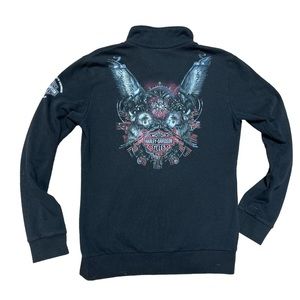 Harley-Davidson Motorcycles of Lynchburg Virginia Black Zip Up Sweatshirt